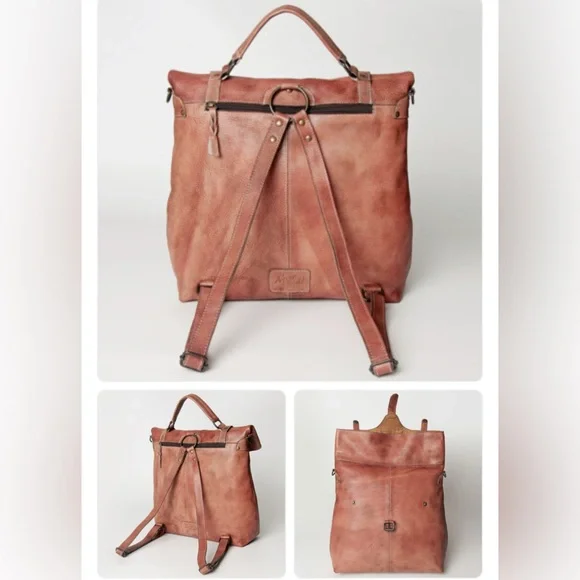 BEAUTIFUL Genuine Leather Backpack Purse With Fringe - Picture 8 of 9